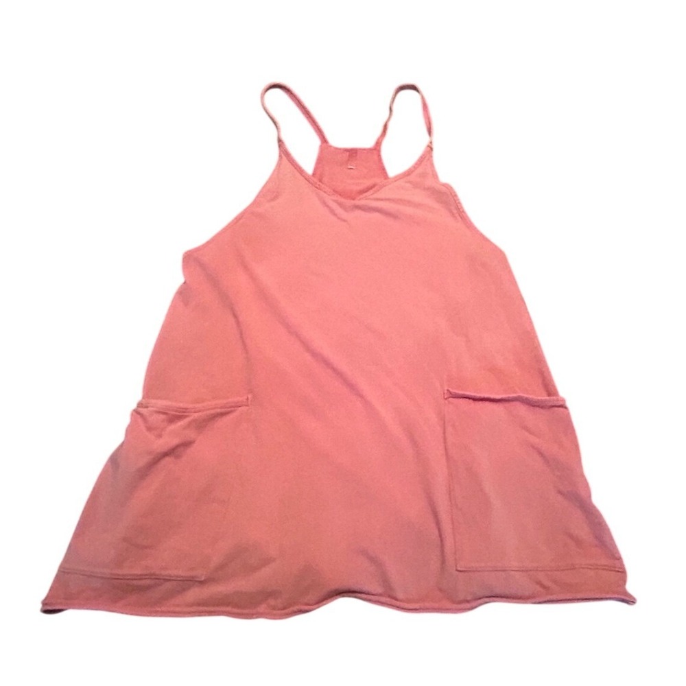 Free People Movement Hot Shot Romper Medium Coral Pink Pockets Gorpcore Yoga